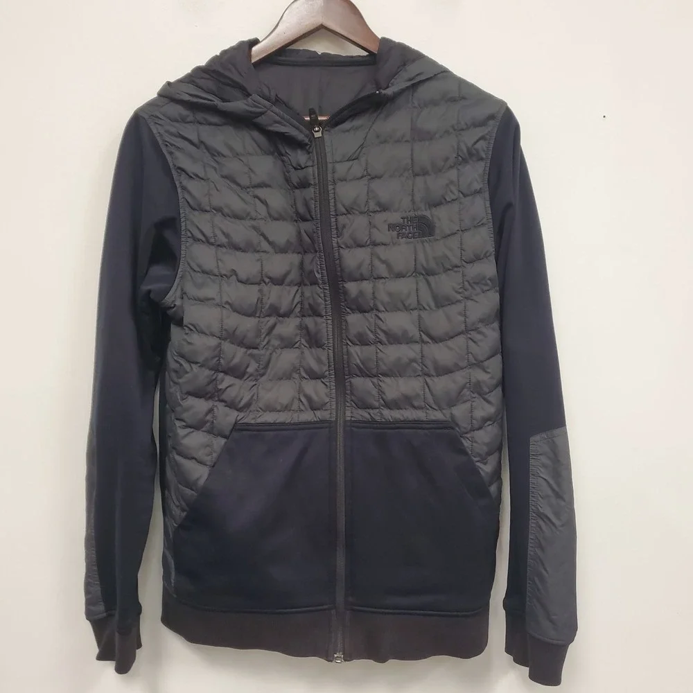 The North Face Mens Kilowatt Thermoball Hybrid Hoodie XL Puffer Jacket Gray